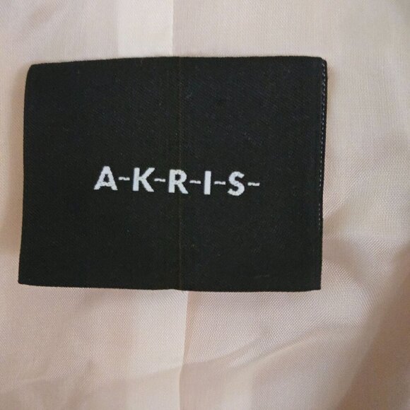 Akris 100% Linen Blush 2 Hook Notched Collar Blazer Size 8 - Picture 3 of 5